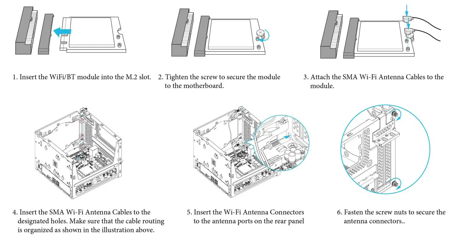 ASRock DeskMeet X300 Series Compact PC Installation Guide - Installing the M.2 wifi