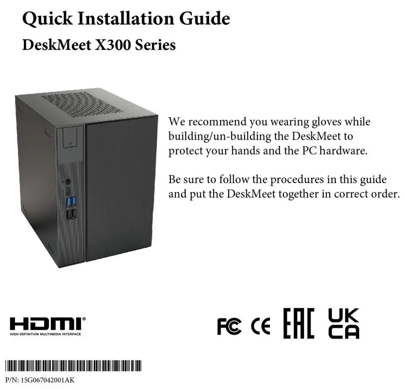 ASRock DeskMeet X300 Series Compact PC Installation Guide