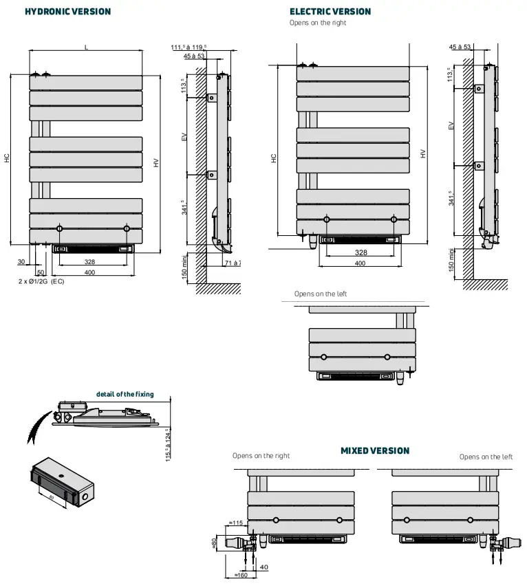 Purmo Radson Elato E Electric Radiator Bathroom - HYDRONIC VERSION