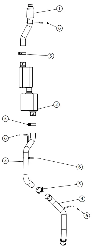 Installation Diagram 817949 2021-2023 CHEVROLET TAHOE & GMC YUKON with 5.3L ENGINE & FACTORY SINGLE EXHAUST