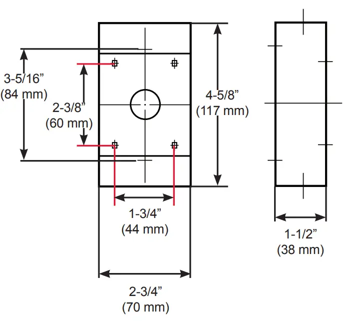 Surface Mounting: DHHBB (back box)