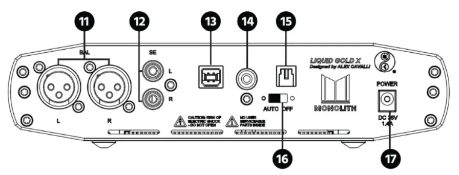 MONOLITH 38967 Liquid Gold X Balanced Headphone Amplifier and DAC - figure 2