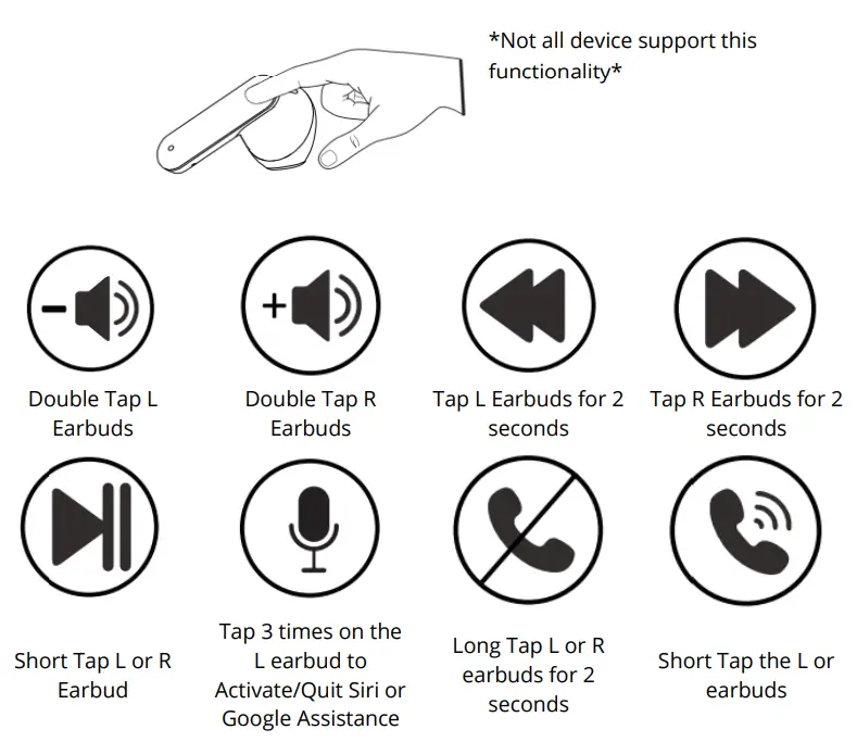 HiFuture ColorBuds TWS Wireless Earbuds - MFB Instructions