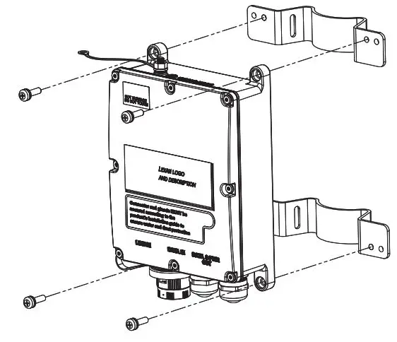 MICROCHIP PD-OUT-MBK-GCO Outdoor Pole Mounting Bracket - Figure 2