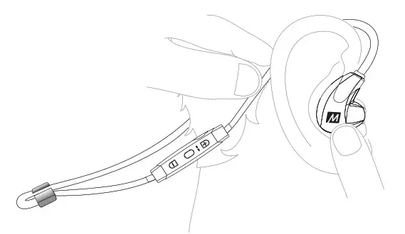 MEE audio X7 Bluetooth Wireless Sports - WEARING THE X7 2