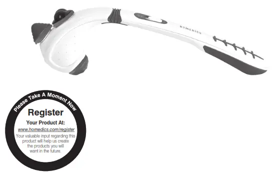 Homedics HHP-150 Contoured Point Handheld Massager with Heat Instruction - handheld massanger