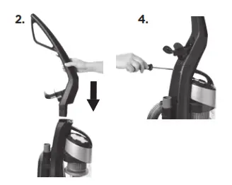 Attach handle to vacuum