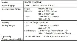 SPECIFICATIONS FIG 1