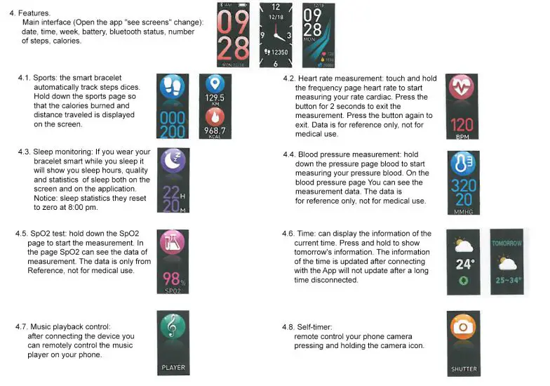 LISKA SV-SE13 Smart Bracelet fig2