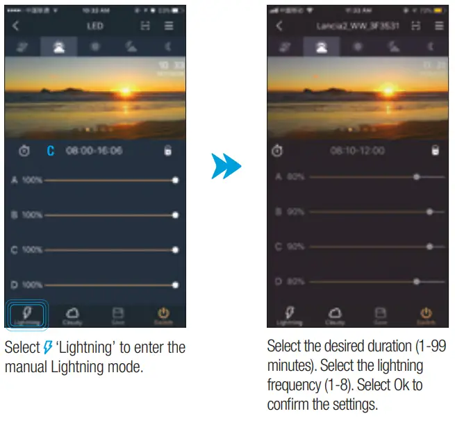 Blue Marine ZP4000-590M Lancia LED Light - Lightning mode 1
