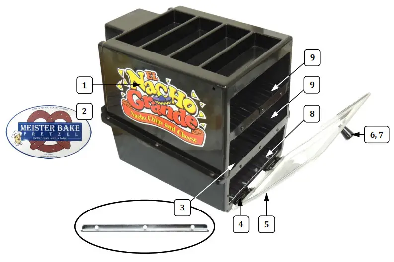 GOLD MEDAL 5330 Series Cheese Cup Warmer- Cabinet Parts