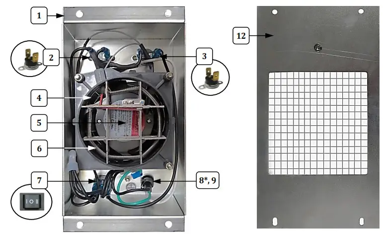 GOLD MEDAL 5330 Series Cheese Cup Warmer- Internal View