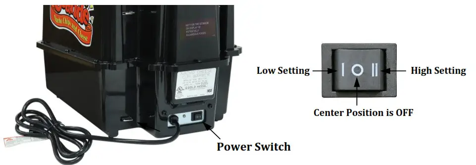 GOLD MEDAL 5330 Series Cheese Cup Warmer- POWER SWITCH
