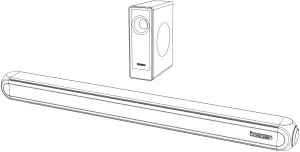 bomaker Njord II 2.1 Channel Soundbar with Active Subwoofer