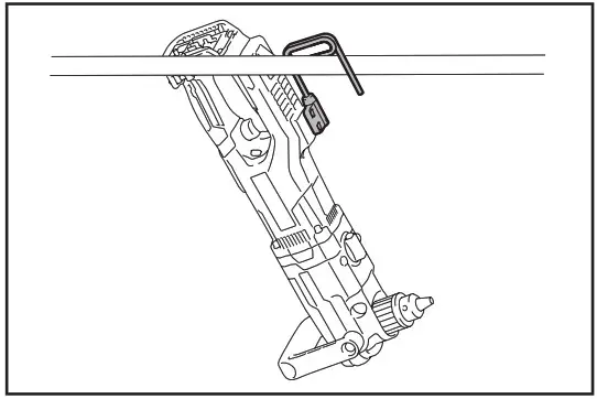 makita DA001G Cordless Angle Drill - Hook 2