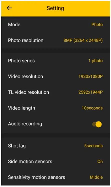 Gd Digital HXXXX Wildcamera-Setting button1