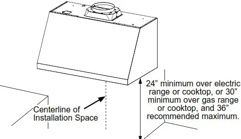 CAFE CVW9304 Vented Range Hoods- ONTO WALL