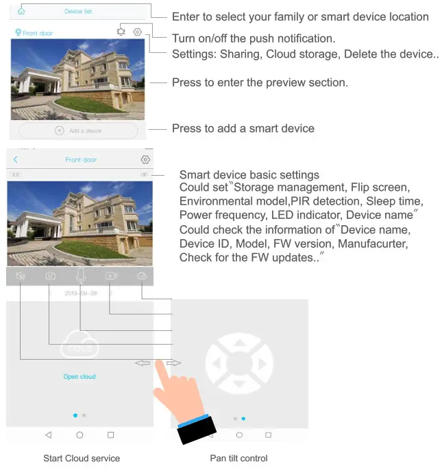 SUNSKY S22 WiFi Intelligent Solar Energy Alert PTZ Camera- Settings