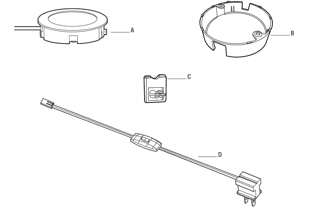 Commercial Electric 1001799061 5 Light LED Puck Light Kit-3