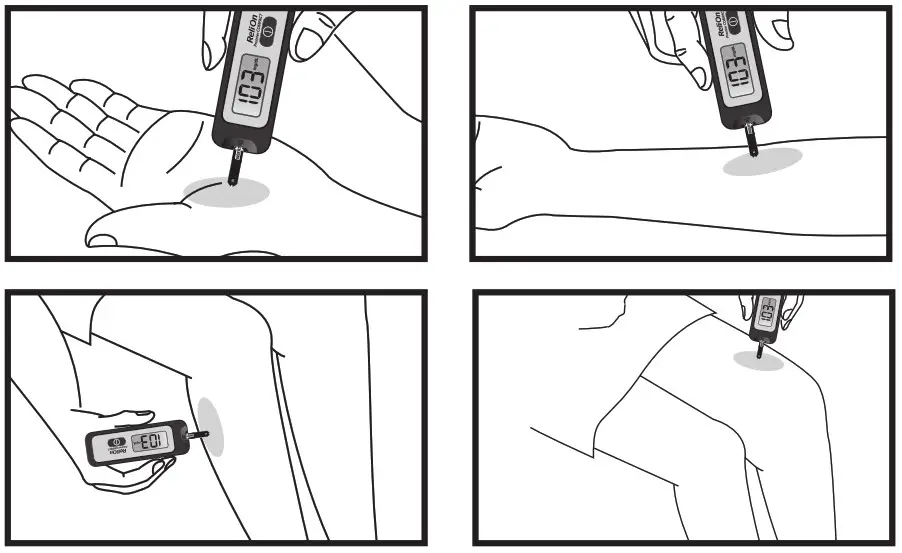 ReliOn A6E0C632 Blood Glucose Monitoring - Alternate Site Testing