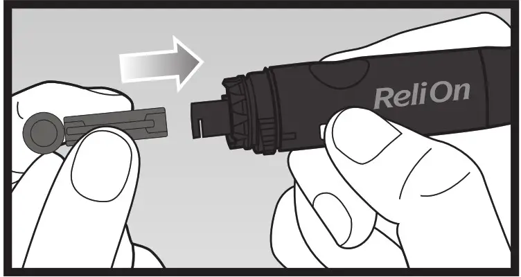 ReliOn A6E0C632 Blood Glucose Monitoring - Preparing the Lancing Device 3