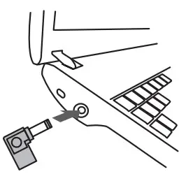 LOGIK LNPHP15 HP Laptop Power Adaptor - Connect the DC cable