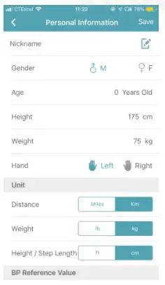 AUDAR Smart Healthcare Wristband - Personal Information 2