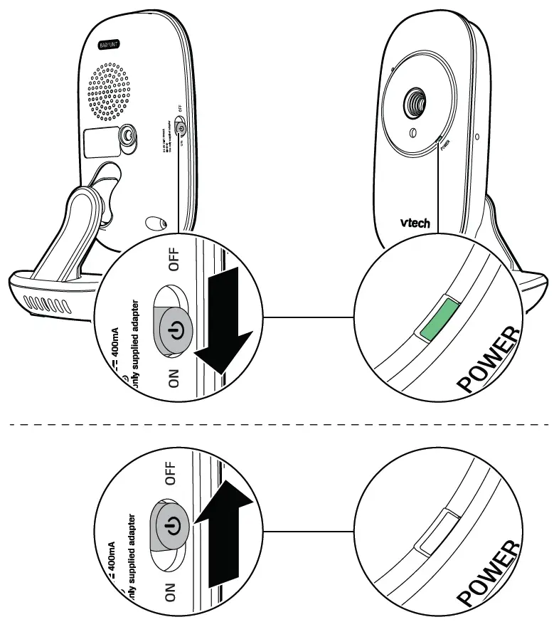 vtech VM819-2 Video Baby Monitor