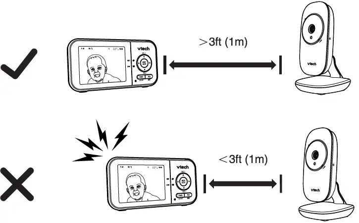 vtech VM819-2 Video Baby Monitor