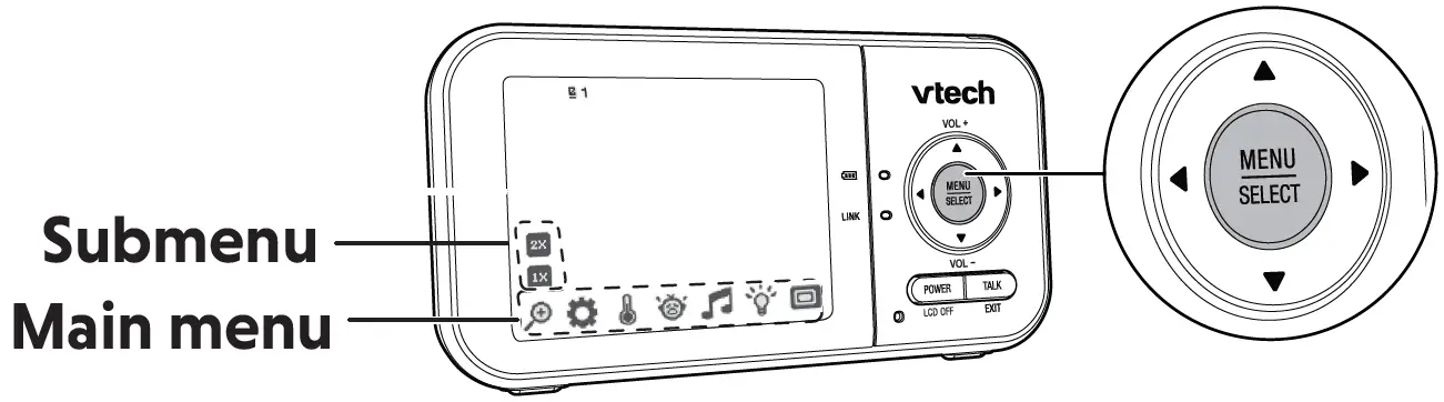 vtech VM819-2 Video Baby Monitor