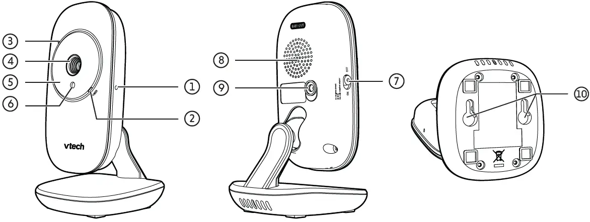 vtech VM819-2 Video Baby Monitor