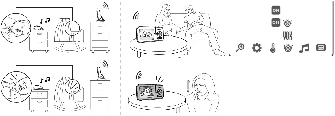 vtech VM819-2 Video Baby Monitor