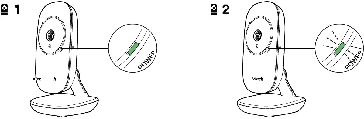 vtech VM819-2 Video Baby Monitor