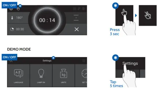 Haier HWO45NB6T0B1 I Touch Compact Series 6 Oven - SCREEN LOCK DURING COOKING