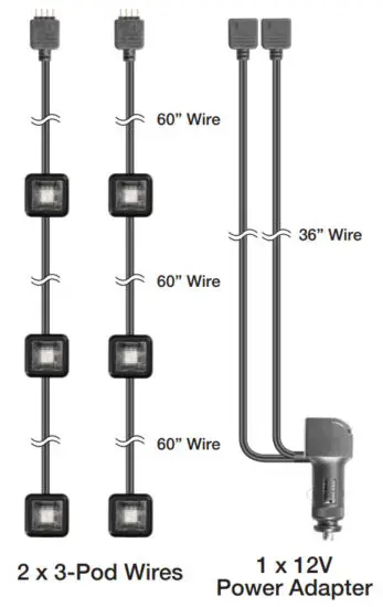 TYPES LM50947 60 6 Micro Light Kit - PACKAGE CONTENTS