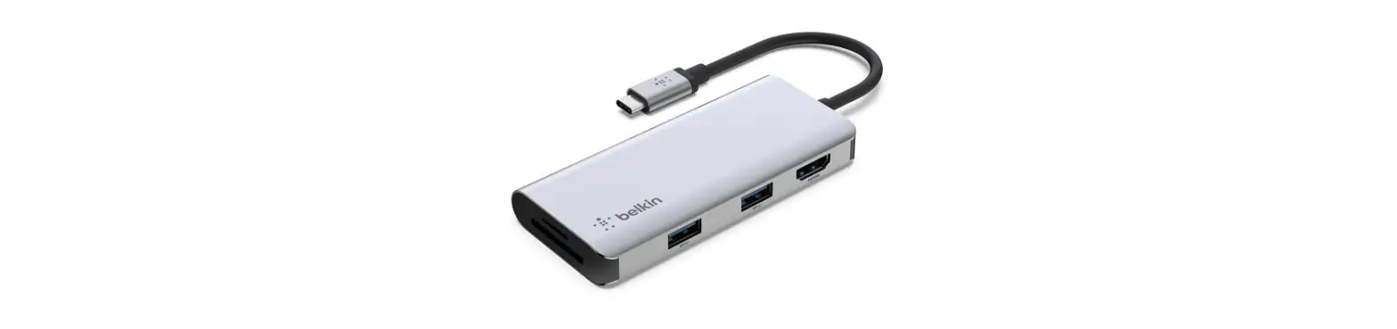 Belkin Slim Multi-port Adapter With Ethernet Instruction Manual