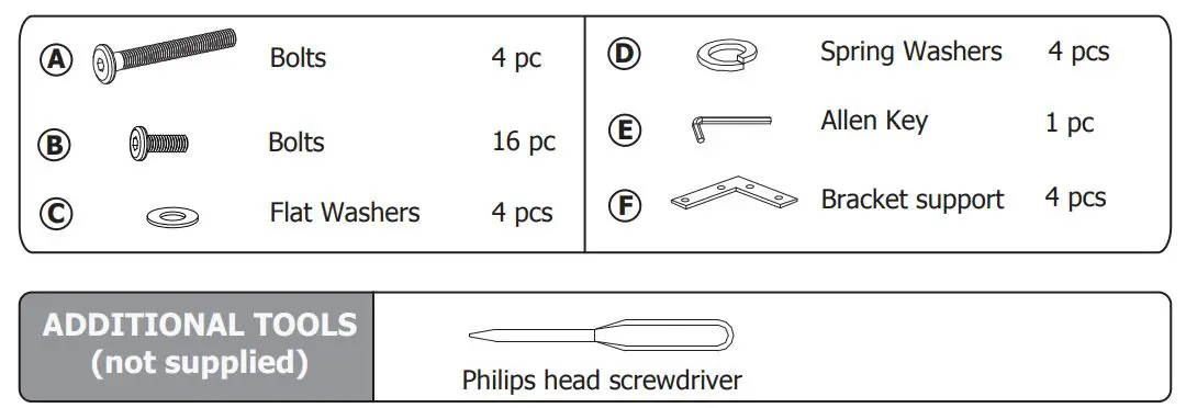 Orion Side Table Instructions - FITTINGS