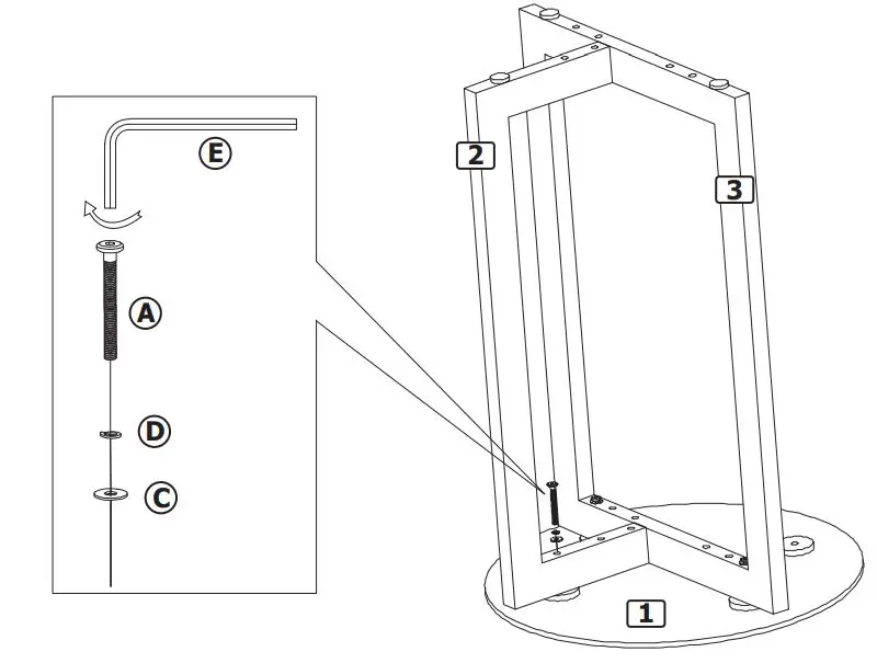 Orion Side Table Instructions - ORION SIDE TABLE Assembly Instructions Step 2