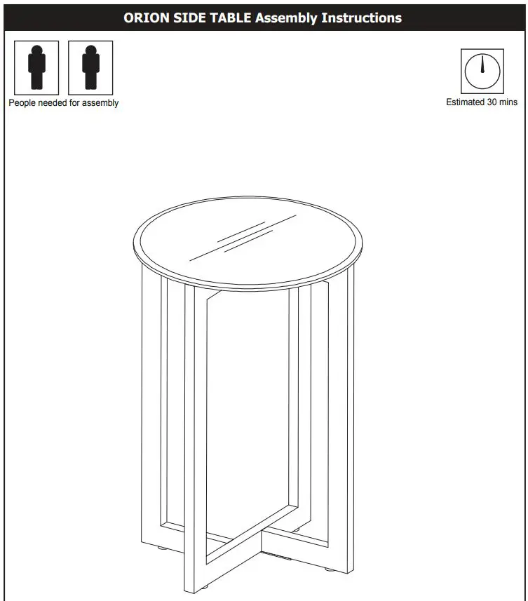 Orion Side Table Instructions