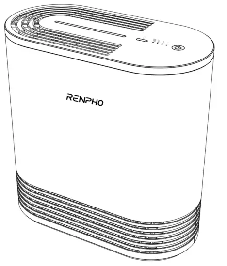 RENPHO RP AP068 Air Purifier & 2 Pack HEPA Replacement Filter