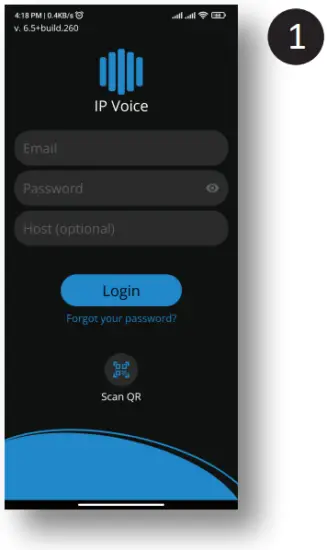 IPVOICE Mobile app - Fig. 1