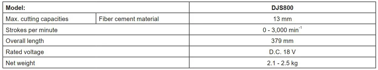 FIG 6 SPECIFICATIONS
