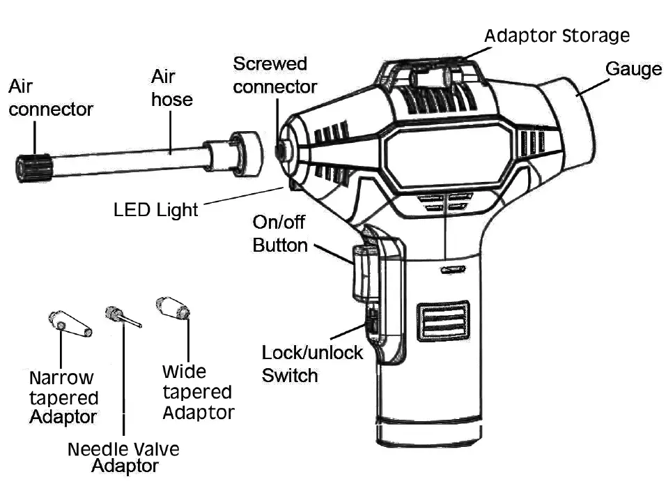 Clarke CTC150 12V Tyre Inflator 1