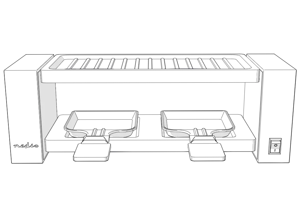 Nedis Fcra210fbk2 Gourmet | Raclette Set User Manual Nedis Fcra210fbk2 Gourmet | Raclette Set User Manual