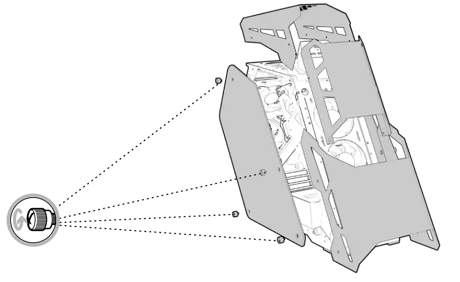 KOLINK Big Chungus Shredded Midi Tower ARGB Showcase - fig