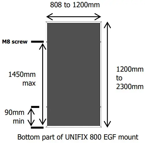 unitech Unifix 800 EGF Multi Solar Panels Mounting Bracket - Fig 1