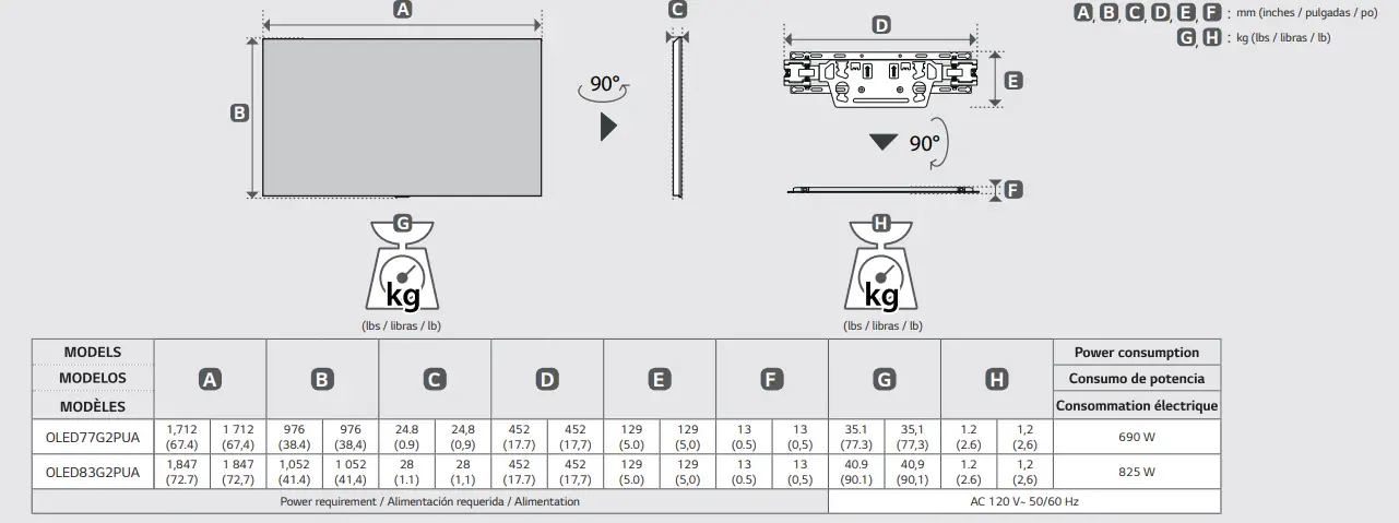 LG OLED83G2PUA OLED evo Gallery TV 9