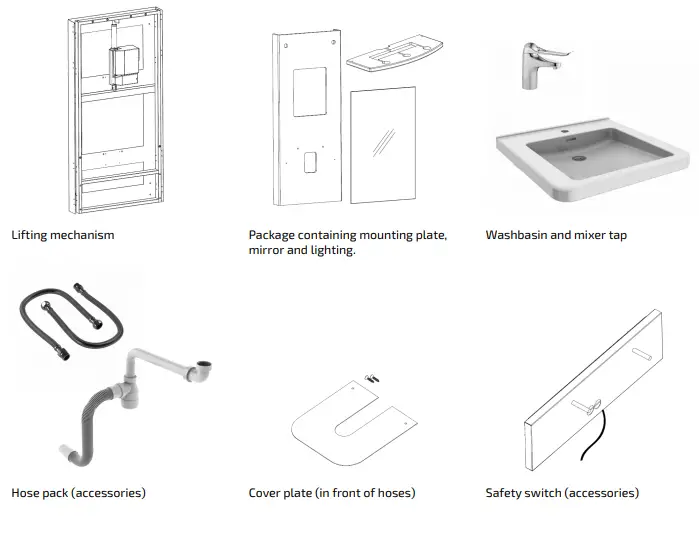 GRANBERG 417 Electric Height Adjustable Washbasins 2