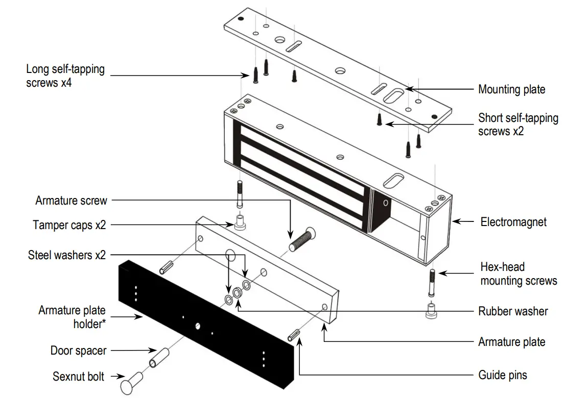 SECO-LARM E-941Sx-600DPSQ Electromagnetic Locks-1