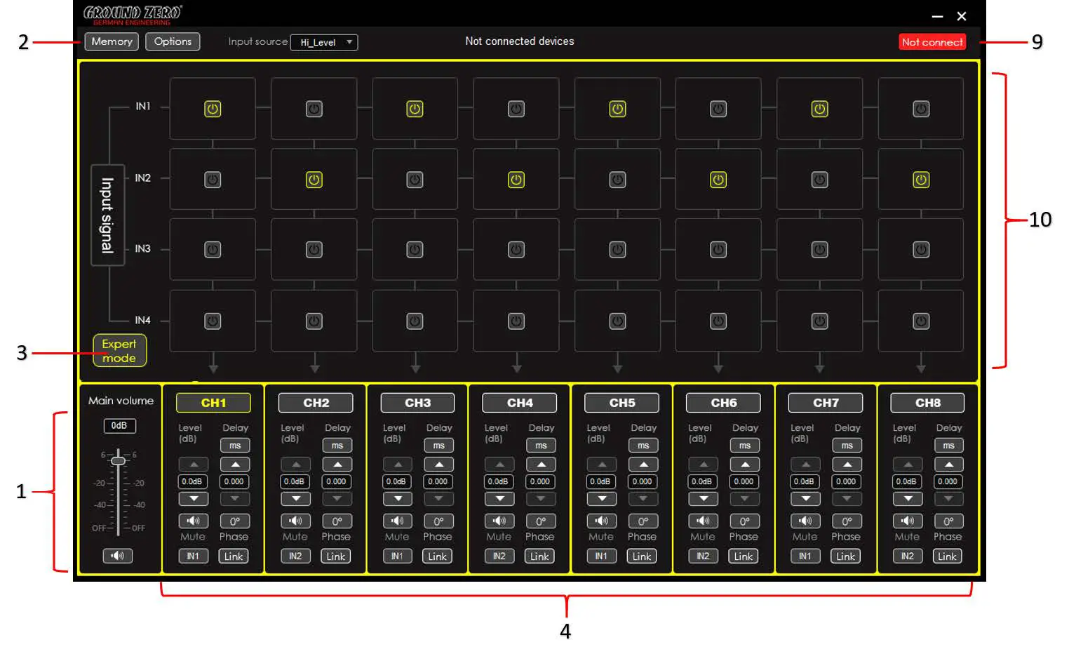 GROUND-ZERO-GZCS -DSPA-4.60ISO-4-Channel-Amplifier-with-Built-in--DSP-and-ISO-Harness-03